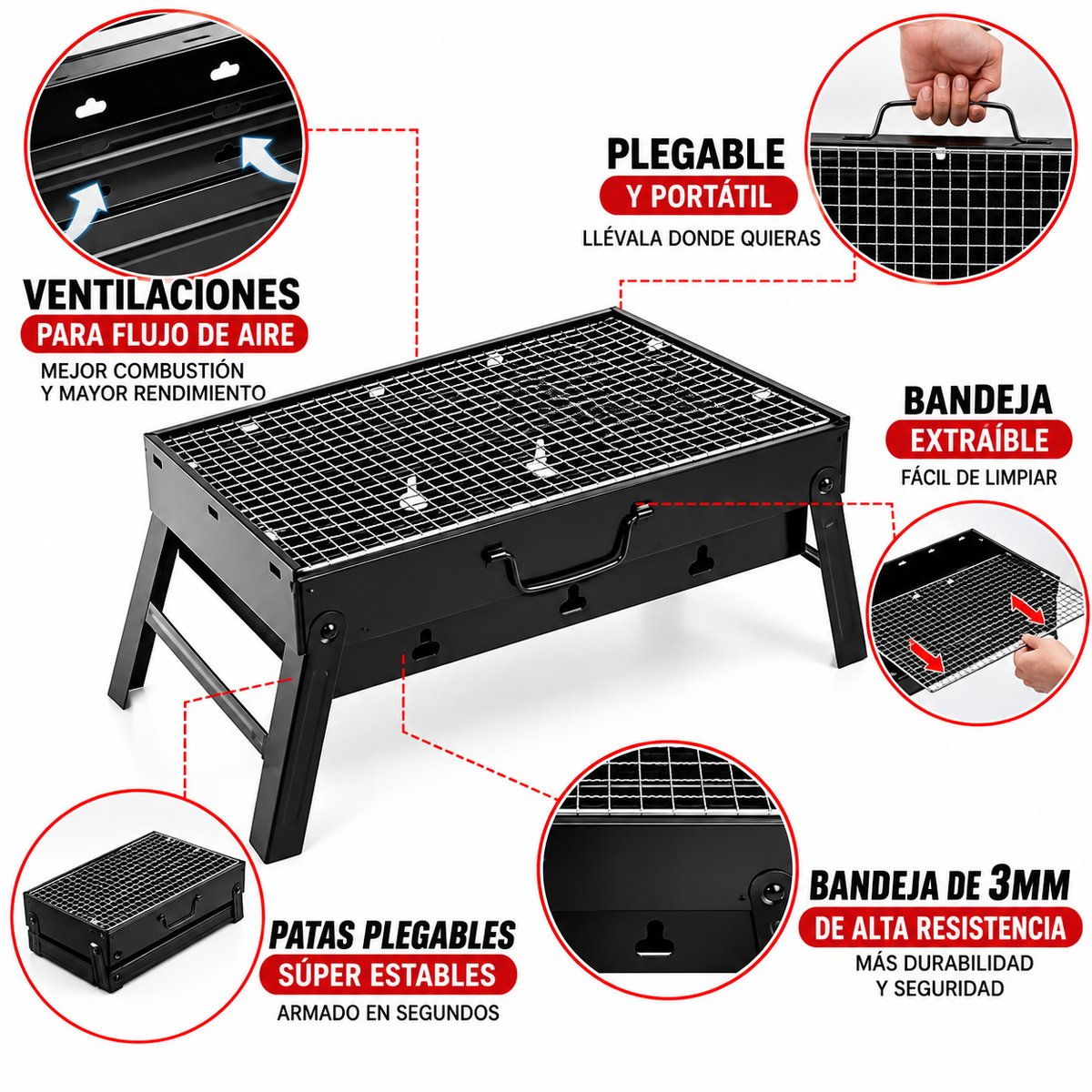 Fogonero Go™ – Parrilla Portátil Plegable