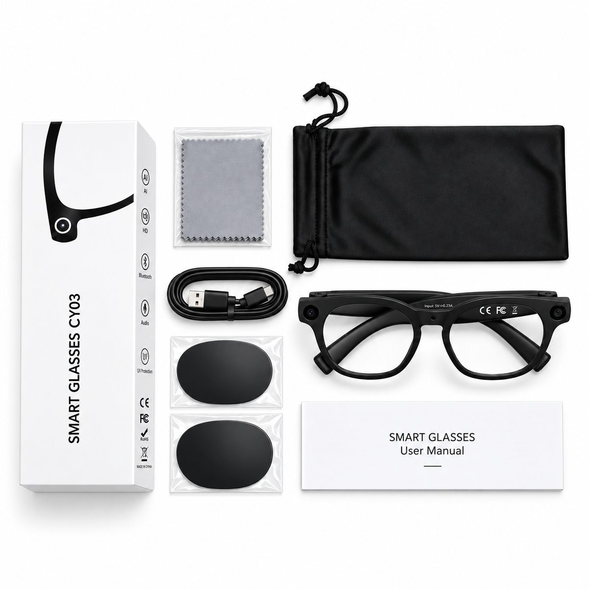 Almivia Vision AI™ – Lentes Inteligentes con Cámara HD