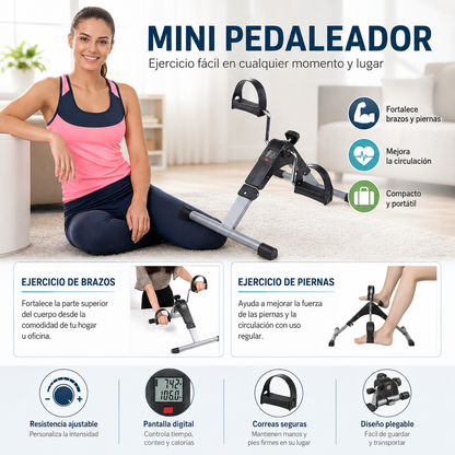 Mini Bicicleta Pedaleadora para Brazos y Piernas | Ejercicio y Rehabilitación.