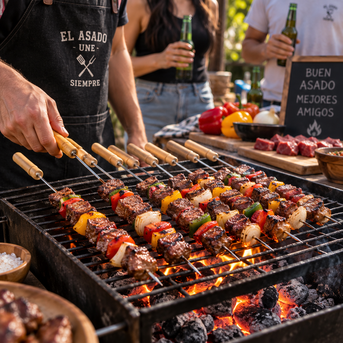Brochetas GrillPro™ | Set Parrillero 10 Piezas