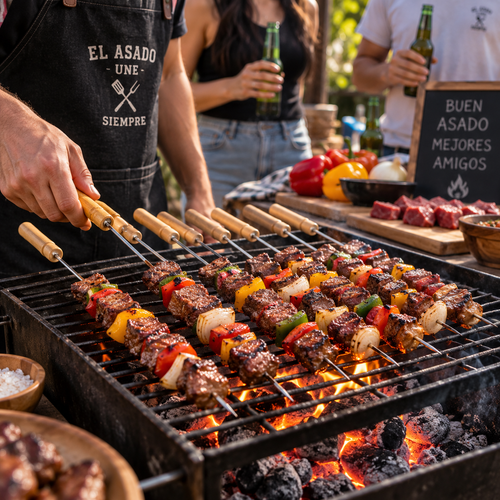 Brochetas GrillPro™ | Set Parrillero 10 Piezas