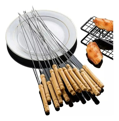 Brochetas GrillPro™ | Set Parrillero 10 Piezas