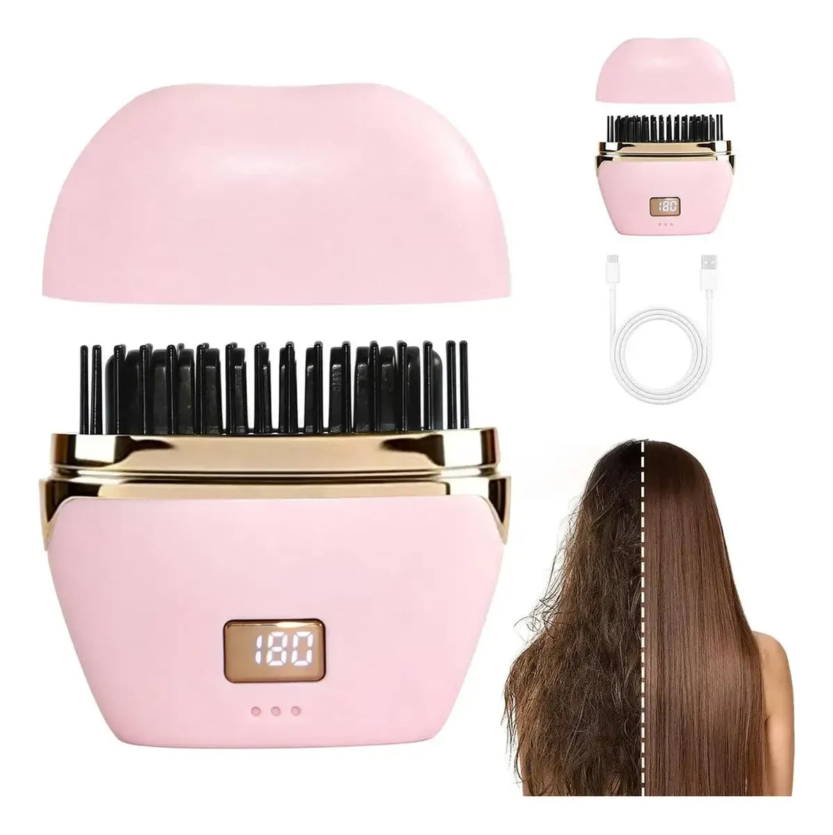 Mini GlowBrush™ | Cepillo Alisador Portátil Recargable