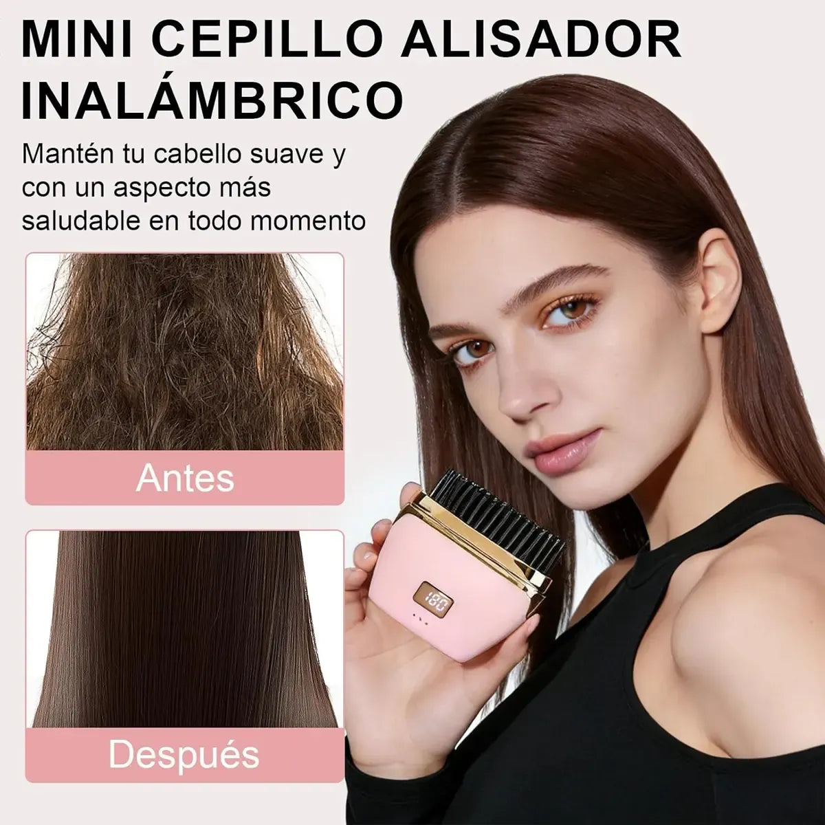 Mini GlowBrush™ | Cepillo Alisador Portátil Recargable